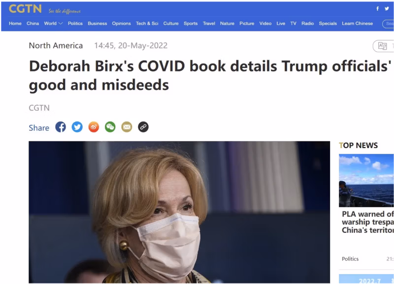 Birx könyv CGTN