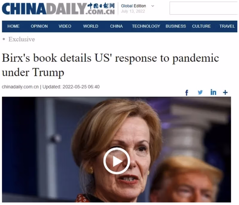 Birx Book China Daily