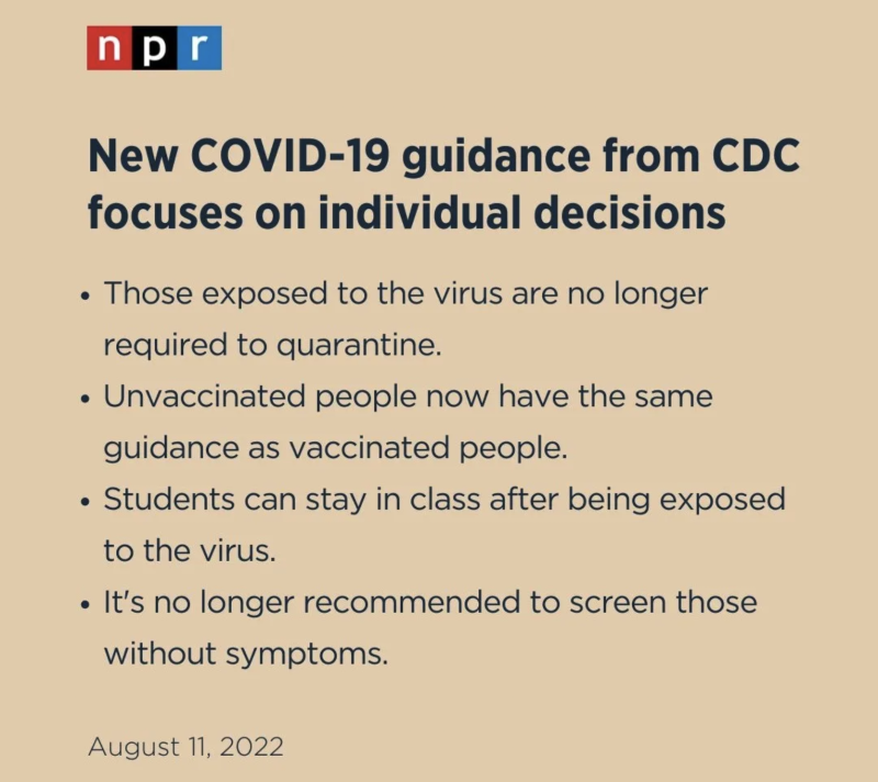 NPR dit CDC