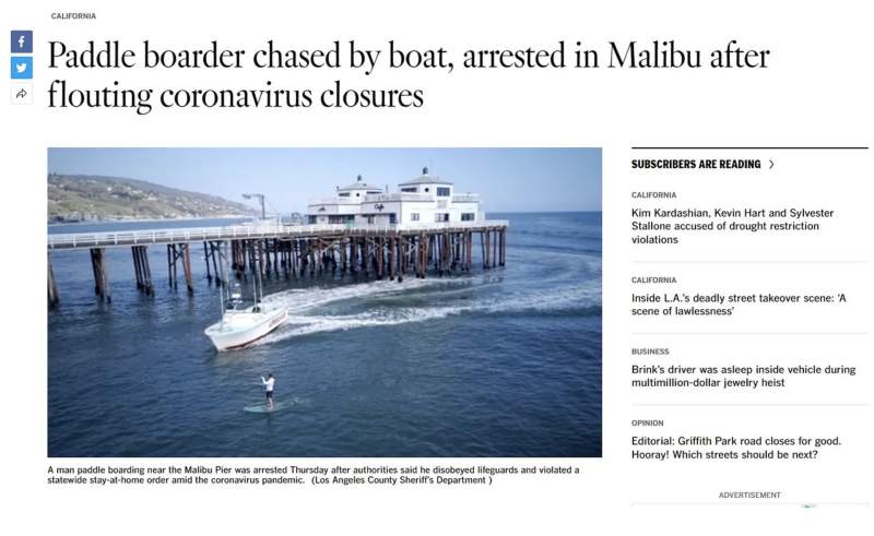 Malibu Paddle Boarder