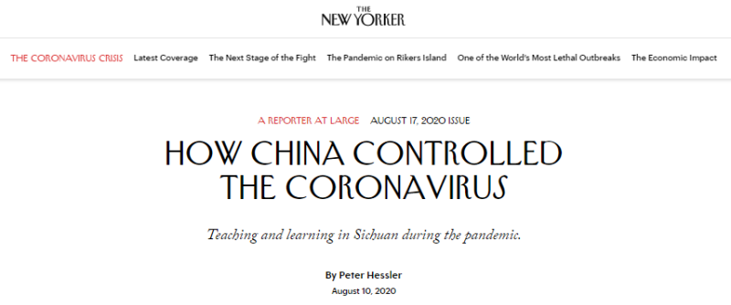 New Yorker schwärmt von China