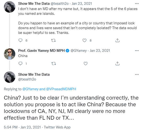 Gavin Yamey siger Kina
