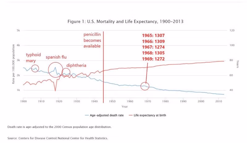 Mortalitat i esperança de vida dels EUA