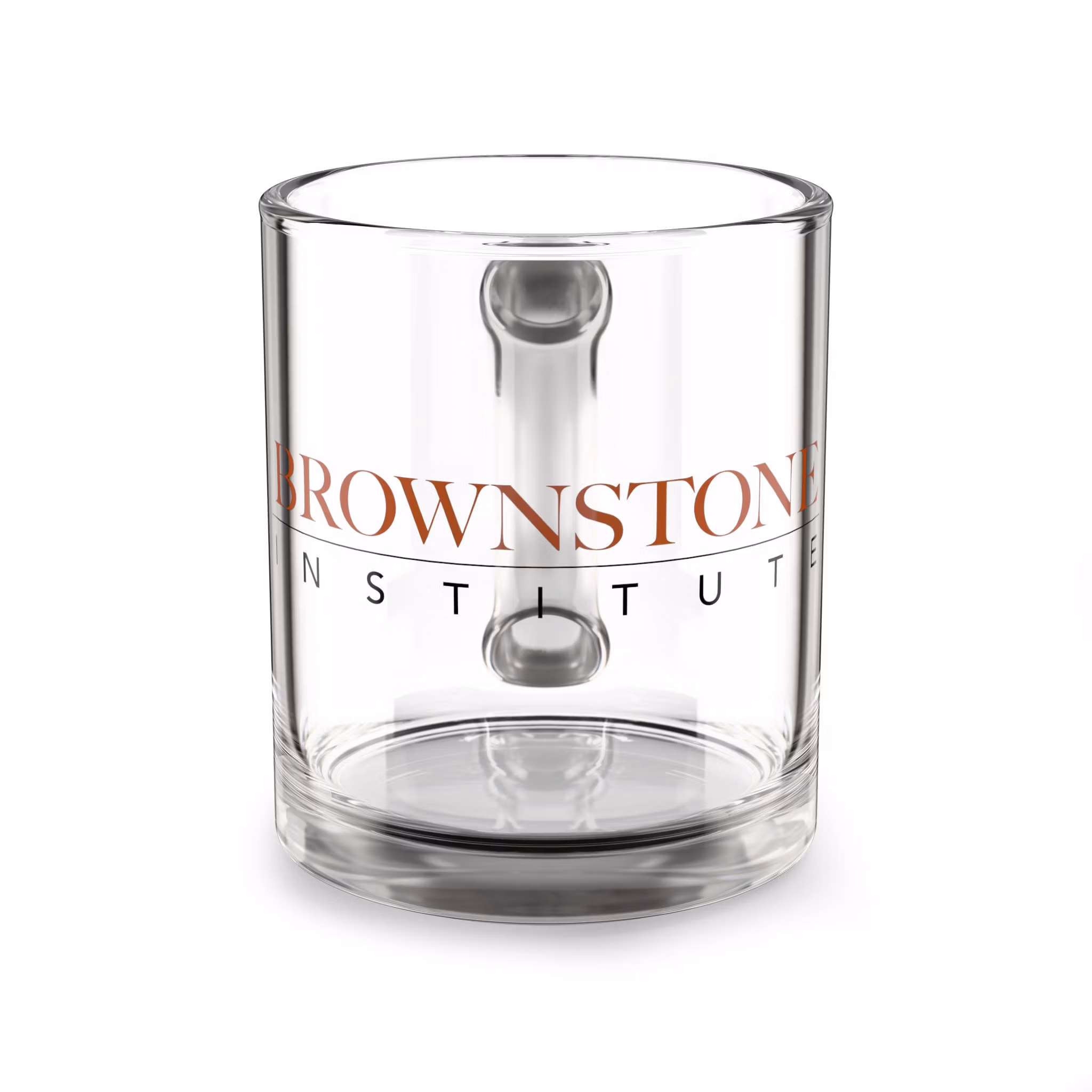 Staklena šalica od 10 ml s logotipom Brownstone Instituta - savršena za ljubitelje kave/čaja