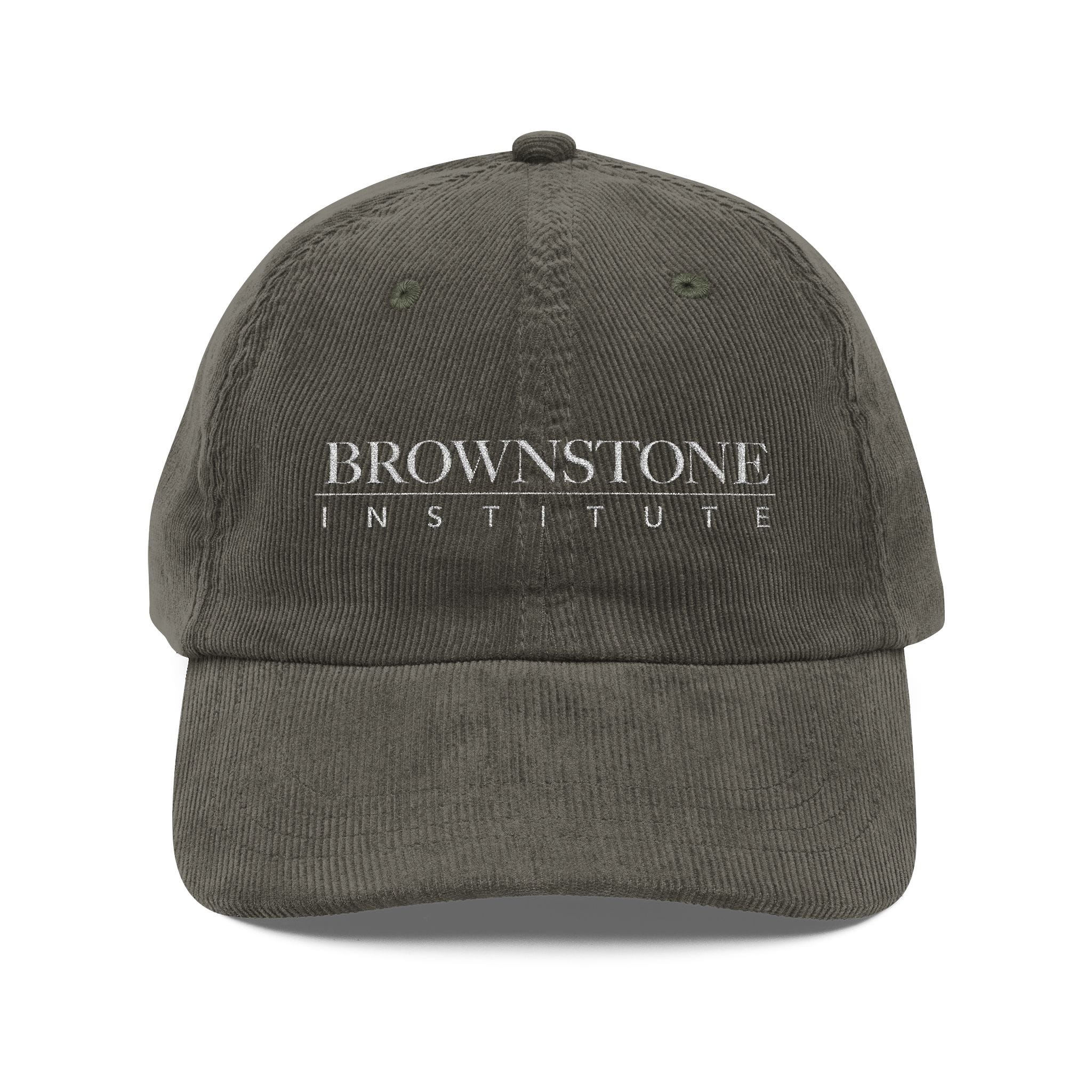 Embroidered Vintage Corduroy Baseball Cap - Brownstone Institute - Image 7