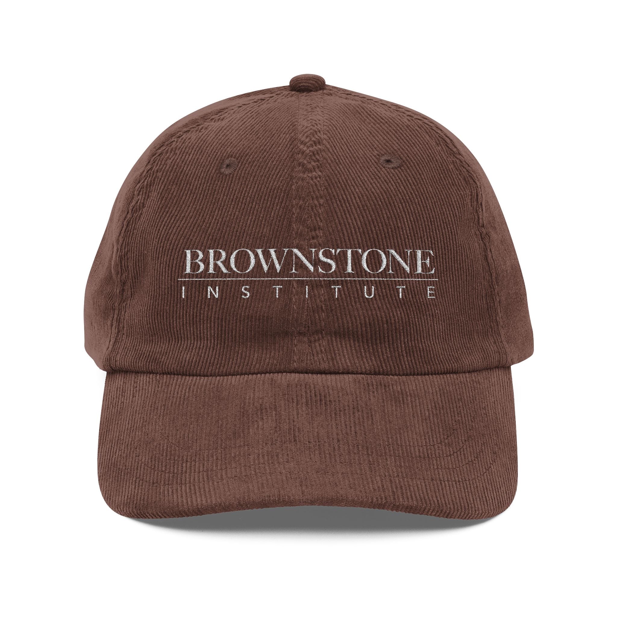 Embroidered Vintage Corduroy Baseball Cap - Brownstone Institute - Image 4