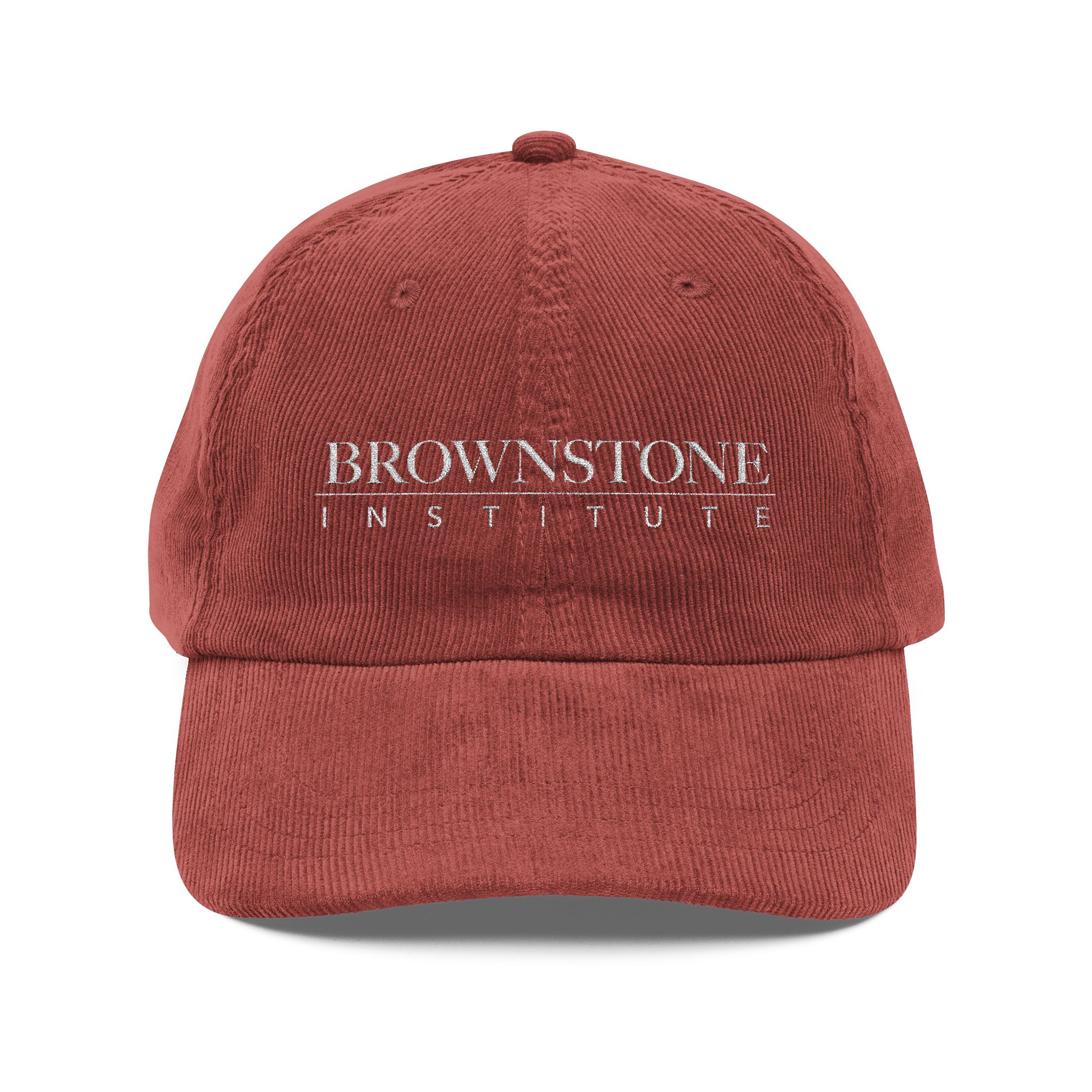Embroidered Vintage Corduroy Baseball Cap - Brownstone Institute